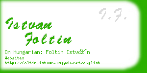 istvan foltin business card